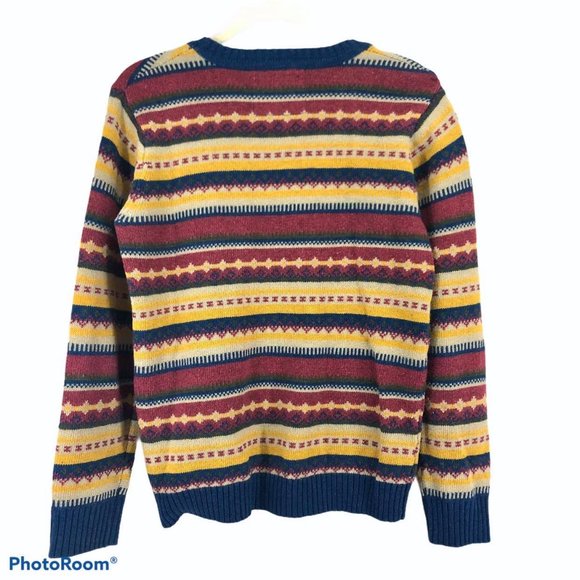 Native Youth Woman's Sz M Sweater Colorful Aztec - Picture 2 of 7